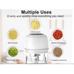 Electric Vegetable Chopper Mini Garlic Chopper Meat Grinder Rechargeable Garlic Vegetable Chopper Masher Machine for Kitchen