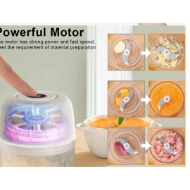 Electric Vegetable Chopper Mini Garlic Chopper Meat Grinder Rechargeable Garlic Vegetable Chopper Masher Machine for Kitchen