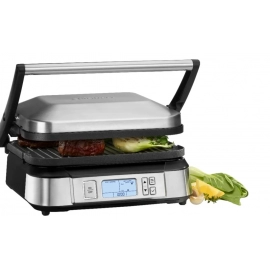 Electric Grill,Countertop Indoor Contact  with Smoke-Less  - Stainless Steel