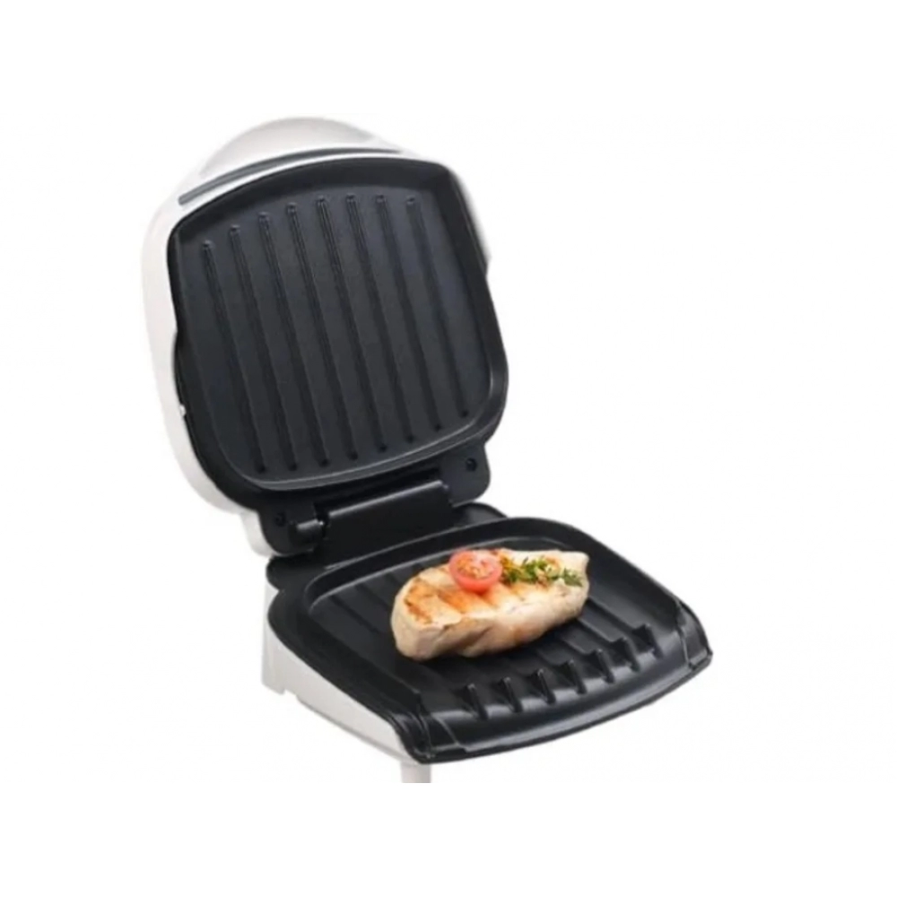Electric Grill with Bun Warmer, Easy to Clean Inside, with Patented Grill Grooves 1200 Watts, Indigo Electric Grill with Bun Warmer, Easy to Clean Inside, with Patented Grill Grooves 1200 Watts, Indigo