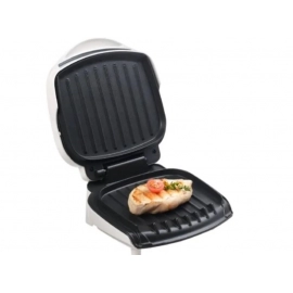 Electric Grill with Bun Warmer, Easy to Clean Inside, with Patented Grill Grooves 1200 Watts, Indigo