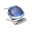 Electric Grill with Bun Warmer, Easy to Clean Inside, with Patented Grill Grooves 1200 Watts, Indigo