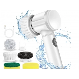 Coldless Electric Spin Scrubber,Bathroom Cleaning Brush Power Scrubber with 5 Replaceable Brush Heads, Electric Cleaning Brush