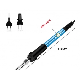 60W Electric Soldering Iron 200-450°C Adjustable Temperature Welding Solder Rework Station Heat Pencil Tips Repair Tool